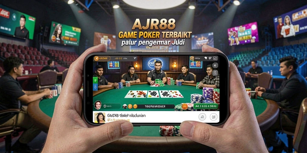 Tampilan gameplay Poker yang mendebarkan di AJR88.