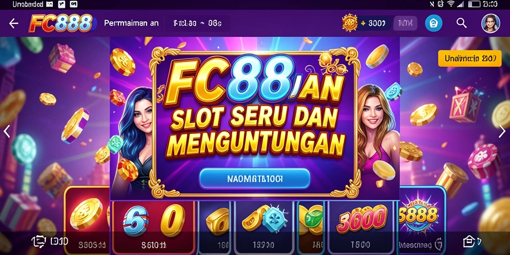 Tampilan gameplay menarik dari FC888 dengan gulungan slot yang memukau.