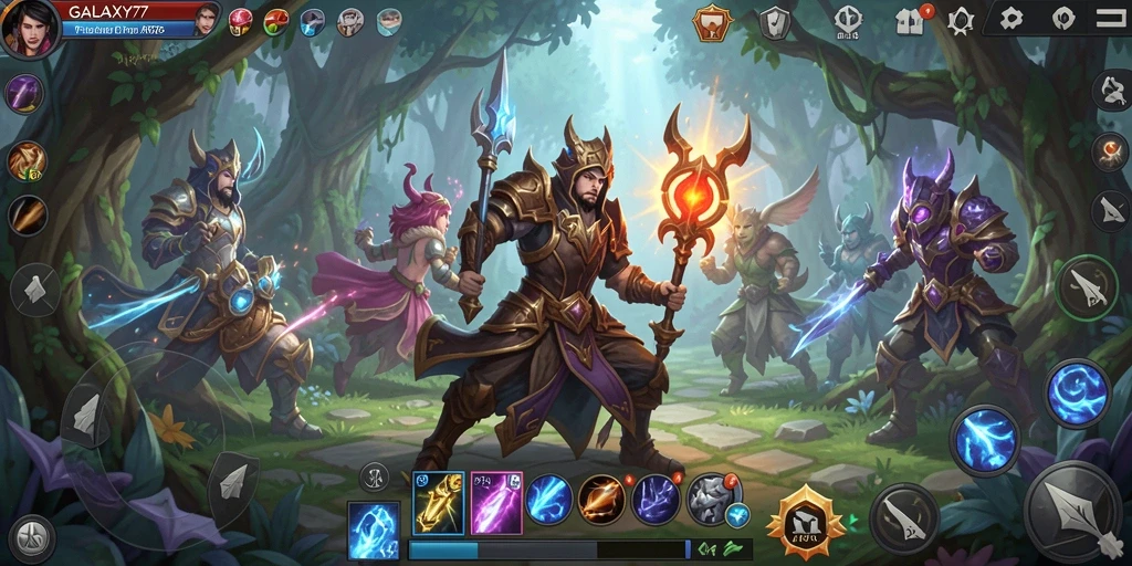 Tampilan menakjubkan dari gameplay ARPG di GALAXY77.