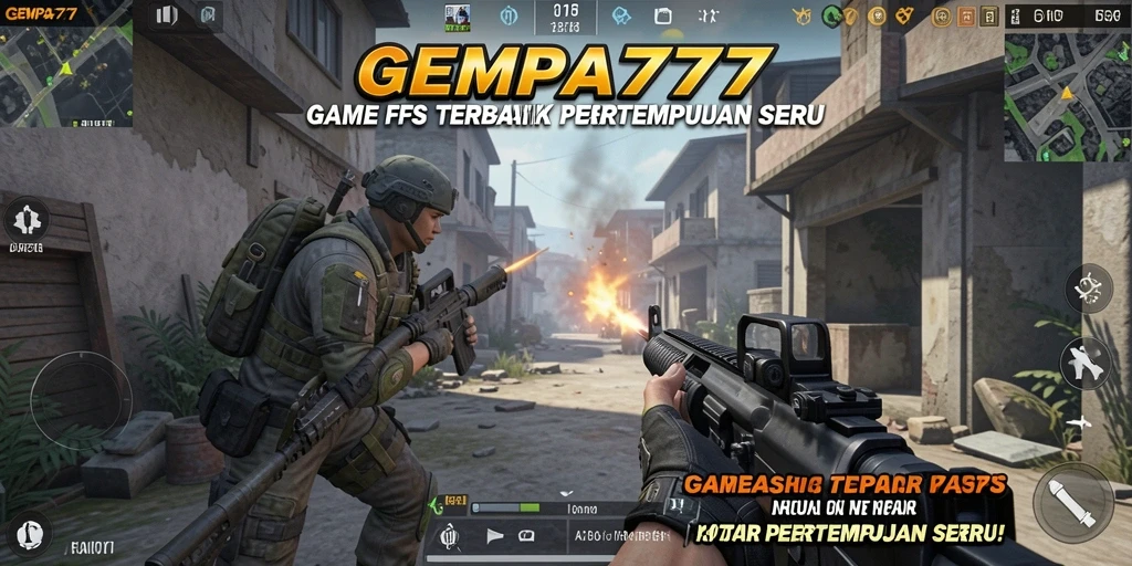 Tampilan gameplay <strong>GEMPA777</strong> yang seru dan menegangkan dalam pertempuran FPS.