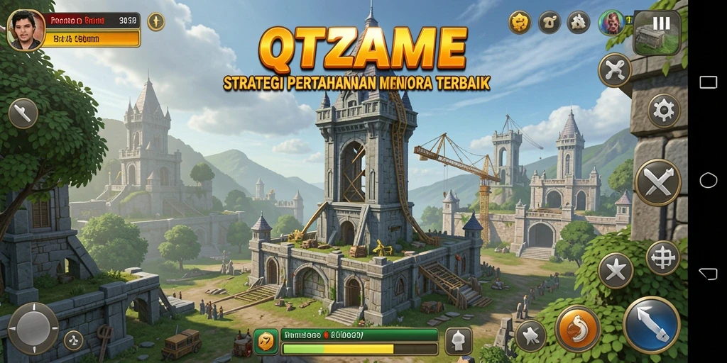 Screenshot utama yang menampilkan strategi pertahanan menara yang mendebarkan.