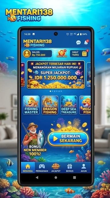 Tampilan antarmuka pengguna dari aplikasi mentari138 yang intuitif.